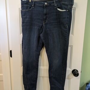 Banana Republic Mid-rise, skinny, Dark Blue Jeans, size 18